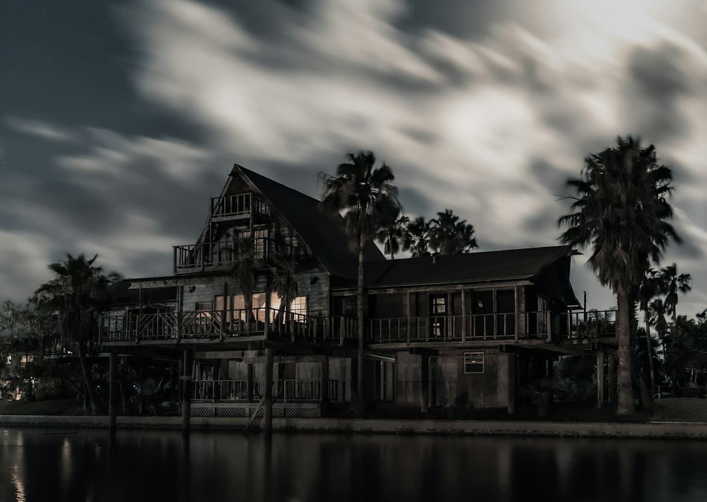 Ravencrest Manor in a storm