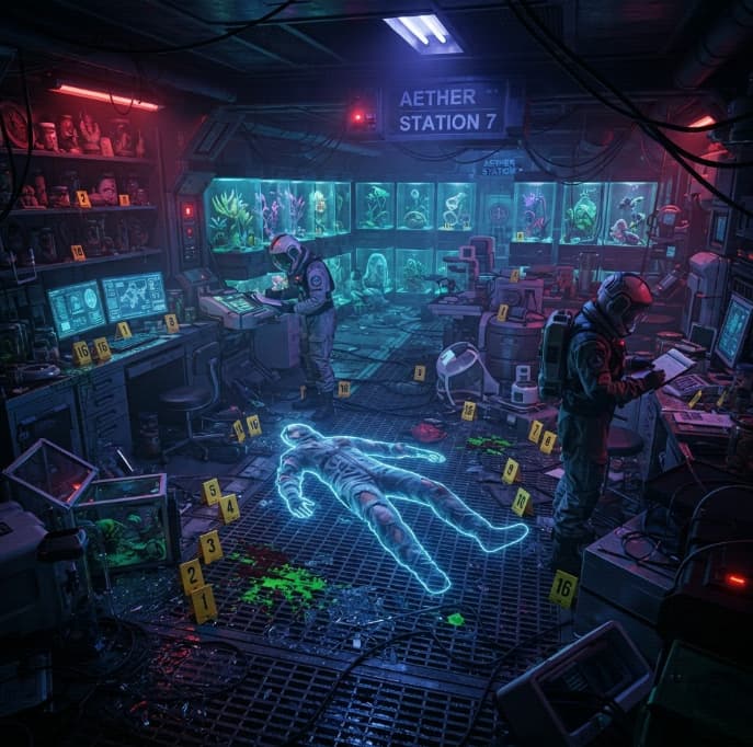 A deep-space research station